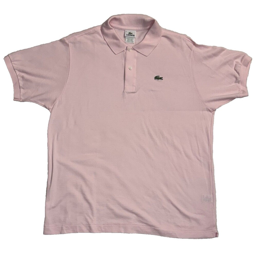 LACOSTE Pink 2 Button 100% Cotton Polo Size 6